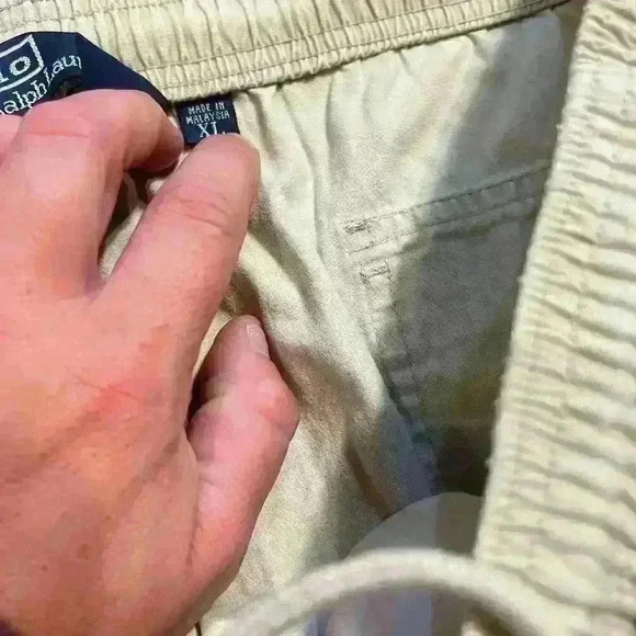 Polo Ralph Lauren Men’s Khaki Shorts Size XL Drawstring 7” Inseam Casual Summer - Picture 4 of 6